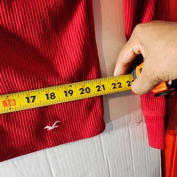 Hollister Red and Black Striped boyfriend Crop Top. Please See Pictures For Deta - Picture 11 of 14